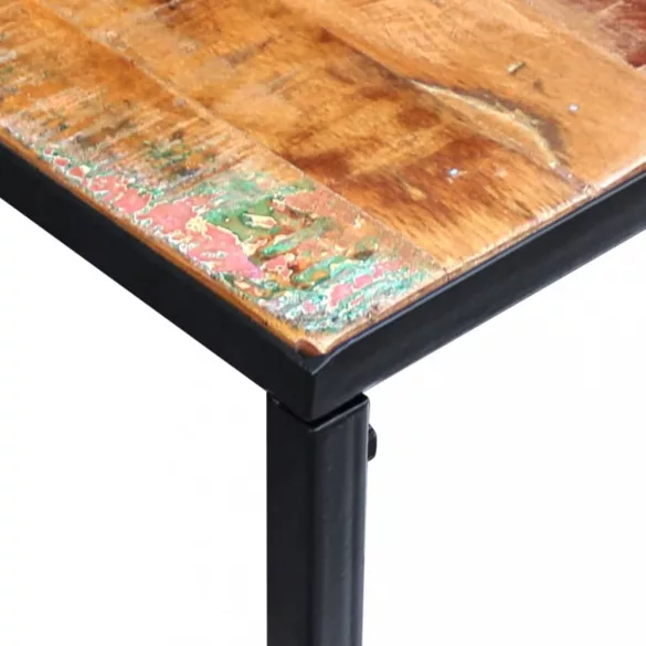 tömör újrahasznosított fa konzolasztal 110 x 35 x 76 cm
