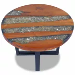 60 cm gyantázott tíkfa dohányzóasztal