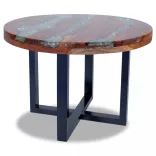 60 cm gyantázott tíkfa dohányzóasztal
