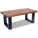 100x50 cm gyantázott tíkfa dohányzóasztal