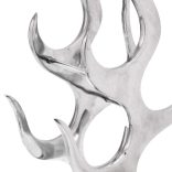 tűzláng alakú bortartó állvány 9 palackhoz alumínium ezüst