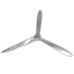   Falra rögzíthető propeller dekoráció alumínium ezüst 70 cm