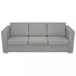 3 személyes világosszürke szövet kanapé