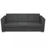 3 személyes sötétszürke szövet kanapé