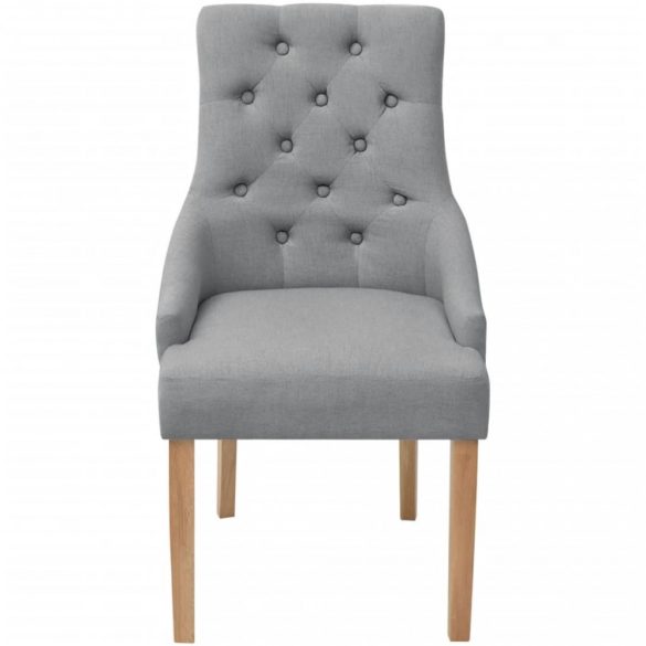 2 db világosszürke szövet étkezőszék