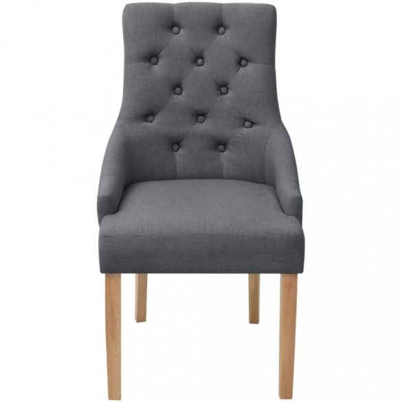 2 db sötétszürke szövet étkezőszék