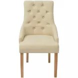 2 db krémszínű szövet étkezőszék