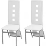 2 db fehér műbőr étkezőszék