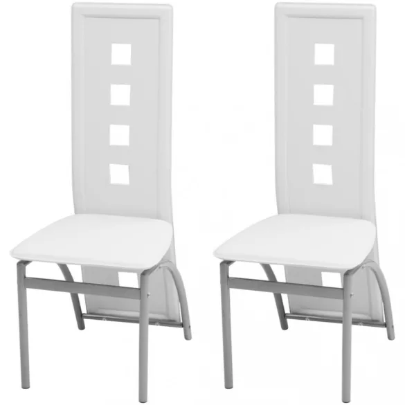 2 db fehér műbőr étkezőszék