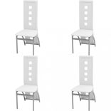 4 db fehér műbőr étkezőszék