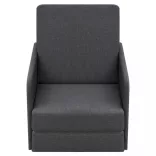 sötétszürke szövet kihúzható fekvőfotel