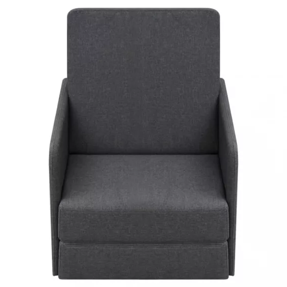 sötétszürke szövet kihúzható fekvőfotel