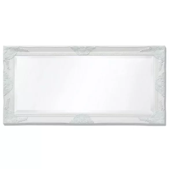 fehér barokk stílusú fali tükör 100 x 50 cm