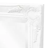 fehér barokk stílusú fali tükör 100 x 50 cm