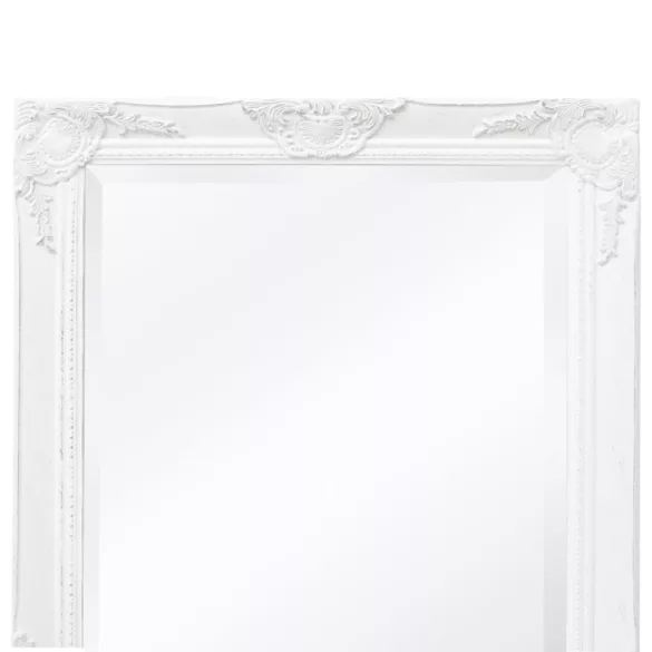 fehér barokk stílusú fali tükör 100 x 50 cm