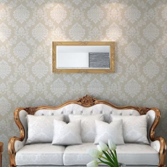 aranyszínű barokk stílusú fali tükör 100 x 50 cm