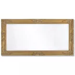aranyszínű barokk stílusú fali tükör 100 x 50 cm