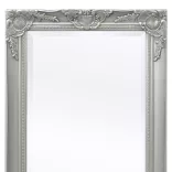 ezüstszínű barokk stílusú fali tükör 100 x 50 cm