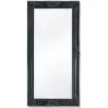 100x50 cm fekete barokk stílusú fali tükör