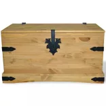 mexikói Corona-stílusú fenyőfa tárolóláda 91 x 49,5 x 47 cm