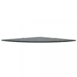 Fekete üveg sarokpolc króm tartóval 25x25 cm