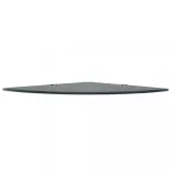 Fekete üveg sarokpolc króm tartóval 35x35 cm