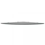 Fekete üveg sarokpolc króm tartóval 45x45 cm