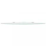 Fehér üveg sarokpolc króm tartóval 35x35 cm