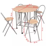 5 darabos, összecsukható MDF étkezőgarnitúra