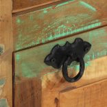 4 szintes tömör újrahasznosított fa fiókos cipőszekrény