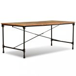 tömör újrahasznosított fa étkezőasztal 180 cm