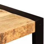 tömör nyers mangófa étkezőasztal 120 cm