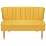 sárga szövetkanapé 117 x 55,5 x 77 cm