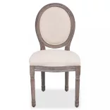 4 db krémszínű szövet étkezőszék