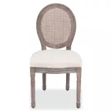 4 db krémszínű szövet étkezőszék