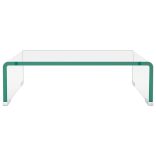 átlátszó üveg TV/monitor állvány 40x25x11 cm