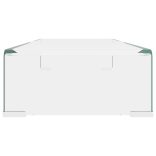 Átlátszó üveg TV/monitor állvány 70x30x13 cm