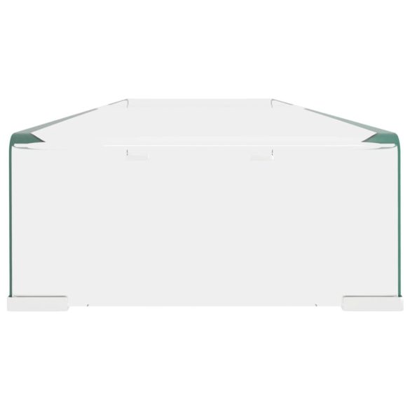 Átlátszó üveg TV/monitor állvány 110x30x13 cm