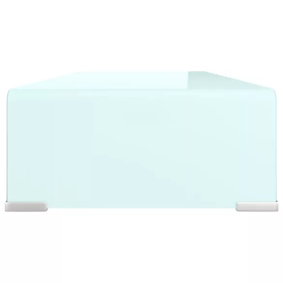 zöld üveg TV állvány/monitor magasító 70 x 30 x 13 cm