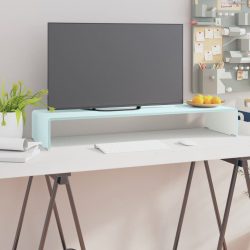 zöld üveg TV állvány/monitor magasító 90 x 30 x 13 cm