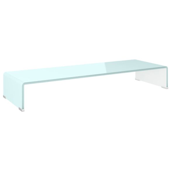 zöld üveg TV állvány/monitor magasító 90 x 30 x 13 cm