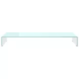 zöld üveg TV állvány/monitor magasító 100 x 30 x 13 cm