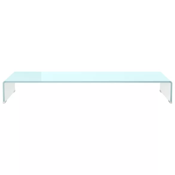 zöld üveg TV állvány/monitor magasító 100 x 30 x 13 cm