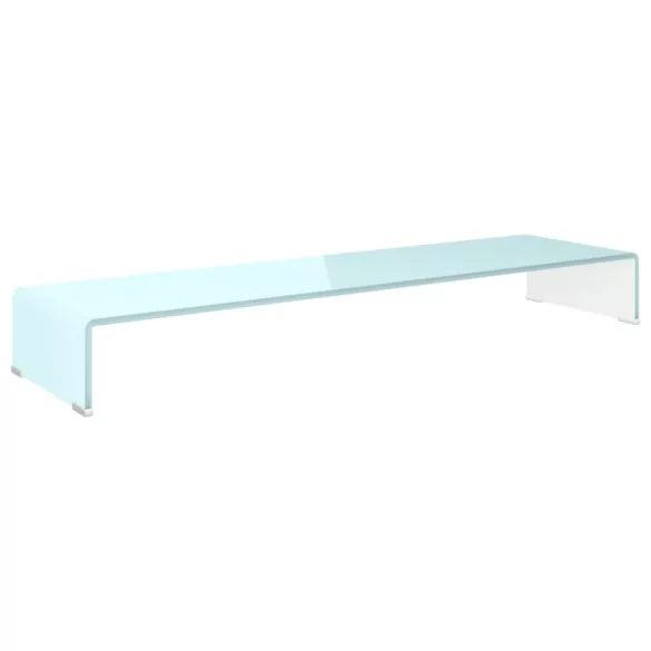 zöld üveg TV állvány/monitor magasító 110 x 30 x 13 cm