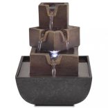 beltéri műgyanta szökőkút LED megvilágítással