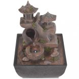 Beltéri szökőkút LED-megvilágítással, polyresin