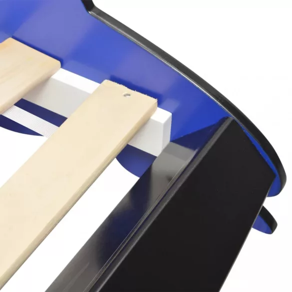 kék versenyautó gyerekágy 90 x 200 cm