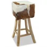 kecskebőr és tömör tíkfa bárszék