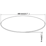 edzett üveg asztallap kerek 400 mm