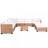 27 részes természetes rattan kanapészett